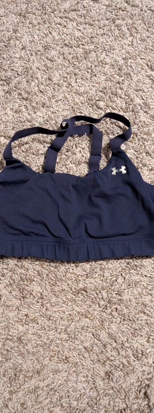 Under Armour Navy Blue Adjustable-Strap Sports Bra